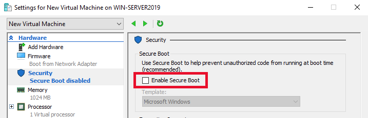 Disable Secure Boot